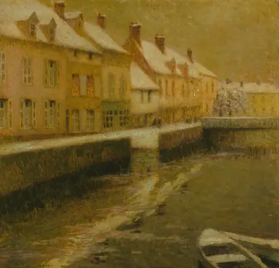 Canal In Bruges Winter