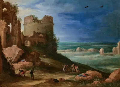 Capriccio Of The Via Appia Antica Near Rome With The Tomb Of Cecilia Metella And The Claudian Aqueduct