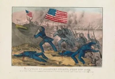Capture Of Roanoke Island Feb 8th 1862 By The Federal Forces Under Command Of Genl Ambrose E Burnside And Gunboats Under Commodore L M Goldsborough