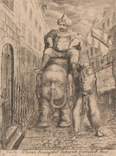 Carlo Khans Triumphal Entry Into Leadenhall Street