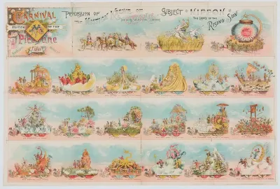 Carnival Edition Of The Picayune 1892 Procession Of The Mistick Krewe Of Comus Subject Nippon The Land Of The Rising Sun