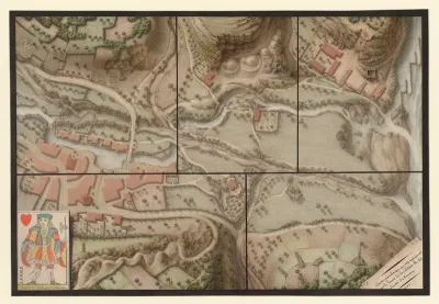 Carte Geometrique Ou Est Represente Par Le Lavis Les Localites Et Les Accidents Du Terrein