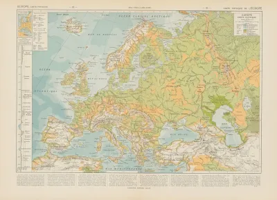 Carte Physique De Leurope