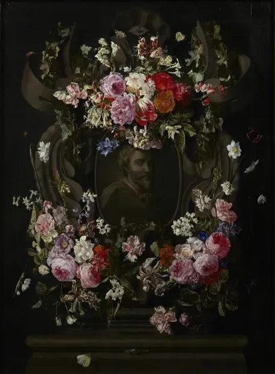 Cartouche With Flowers