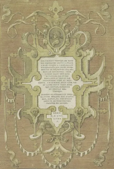Cartouche With The Portrait Of Hubert Goltzius