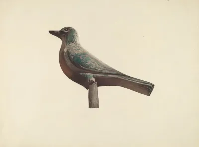 Carved Bird Garden Decoration