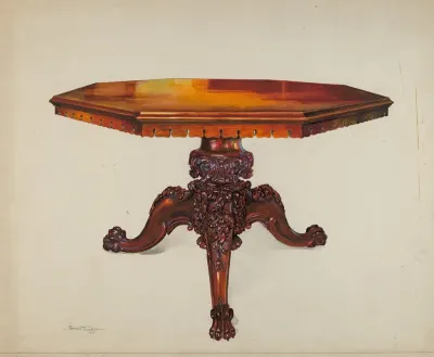 Carved Mahogany Table