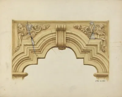 Carved Stone Arch Over Doorway