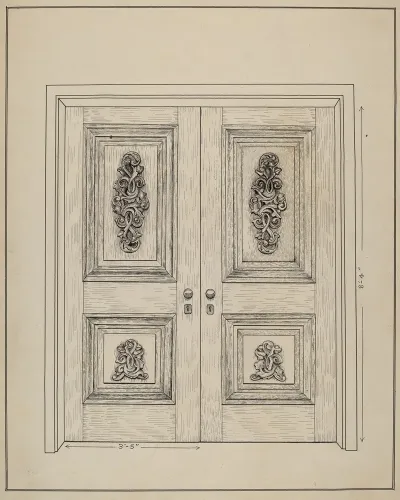 Carved Wooden Door