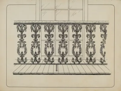 Cast Iron Balcony Rail 12