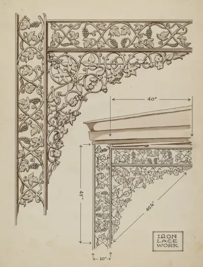 Cast Iron Balcony Rail 18