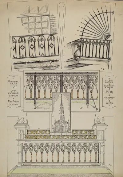Cast Iron Balcony Rail 19