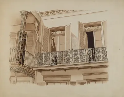 Cast Iron Balcony Rail 6