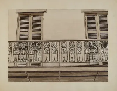 Cast Iron Balcony Rail 8