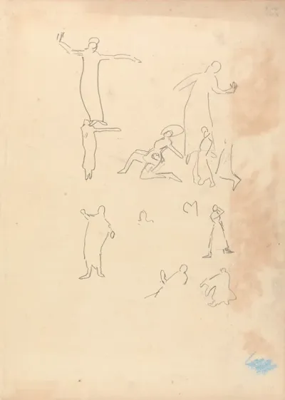 Cave Of The Golden Calf Study Of Dancers