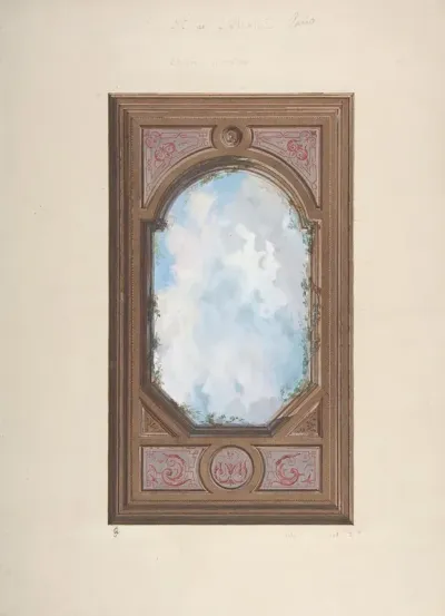 Ceiling Design For Salon Dentree Hotel De Monsieur De Juigne Paris