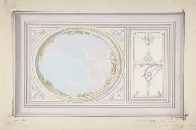 Ceiling Design For The Petit Salon Of The Duchess Of Newcastle Hotel Hope