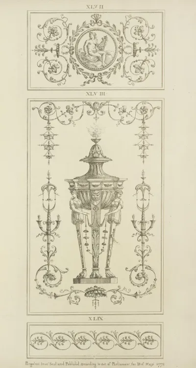 Central Design Of Three Footed Basin Burning Incense