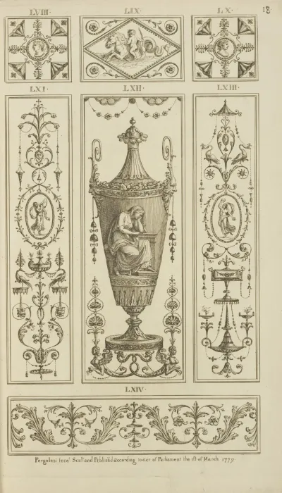 Central Design Of Urn With Weeping Woman