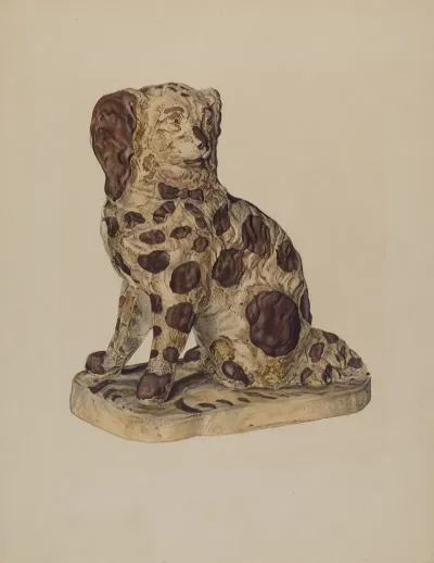 Ceramic Coach Dog
