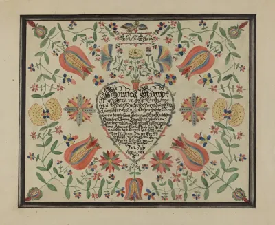 Certificate Birth And Baptismal Fractur