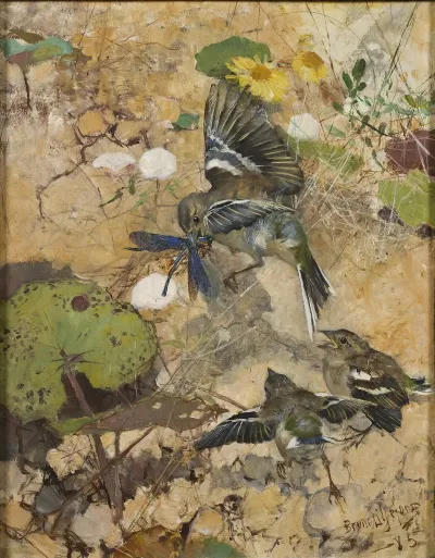 Chaffinches And Dragonflies