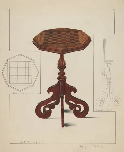 Checker Board Table Tilt Top