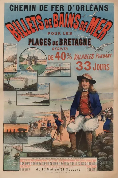 Chemin De Fer Dorleans Billets De Bains De Mer Pour Les Plages De Bretagne 3