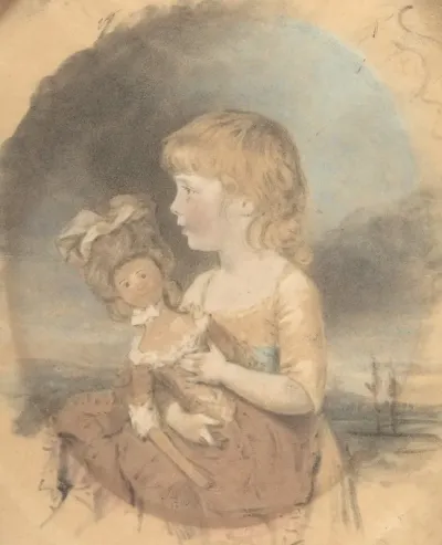 Child Holding A Doll
