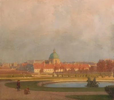 Children Playing In The Belvedere Gardens In The Background The Salesian