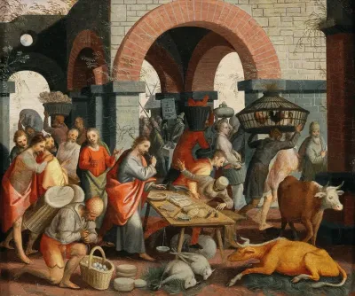 Christ Driving The Money Changers From The Temple Matthew 21 12 13