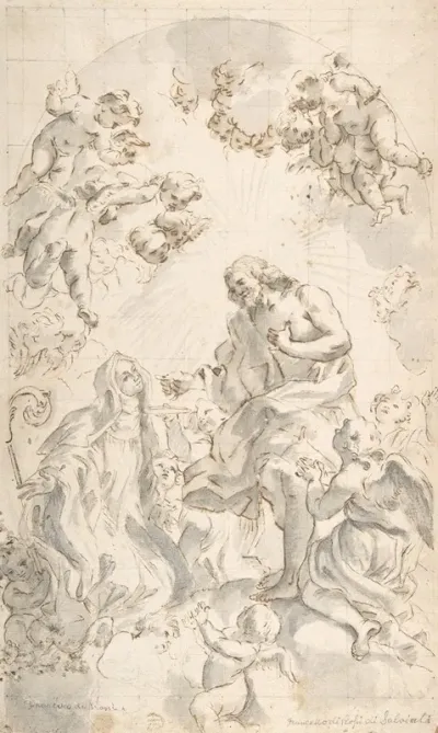 Christ Giving The Host To A Holy Abbess