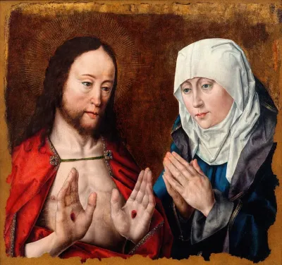 Christ Showing His Mother The Nail Wounds In His Hands