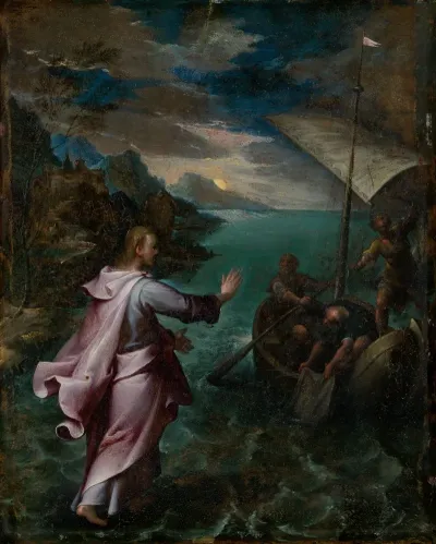 Christus Wandelt Auf Dem Meere