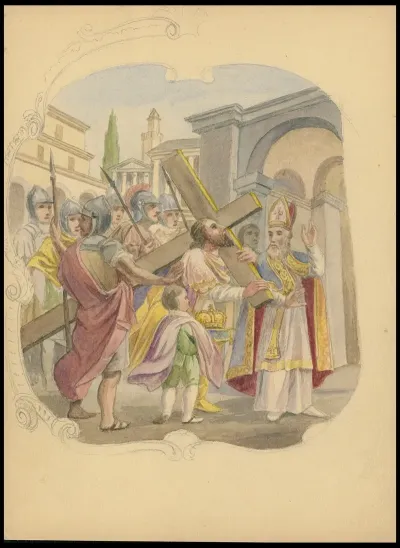 Chrystus Niosacy Krzyz Na Golgote
