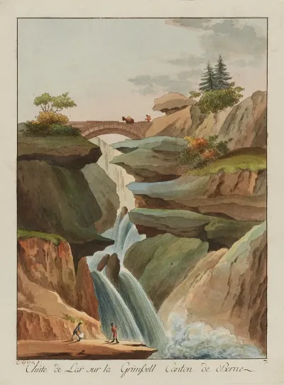 Chute De Lar Sur La Grimssel Canton De Bern