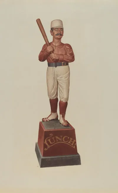 Cigar Store Figure Ball Player