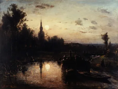 Clair De Lune A Overschie Environs De Rotterdam
