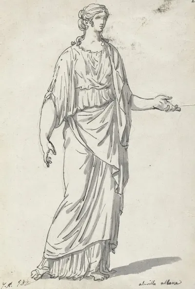Classical Sculpture Of A Woman With An Outstretched Arm