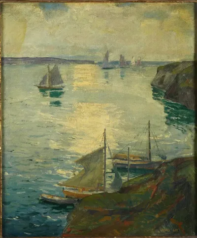 Coast Scene With Ships