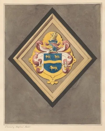 Coat Of Arms In Chancel At Bedfont Church