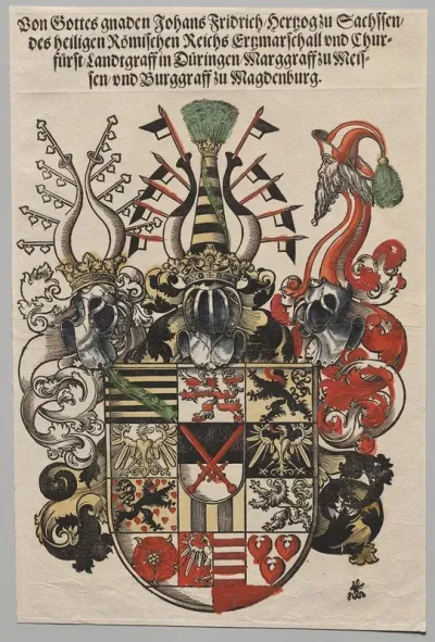 Coat Of Arms Of John Frederic Elector Of Saxony Called The Magnanimous