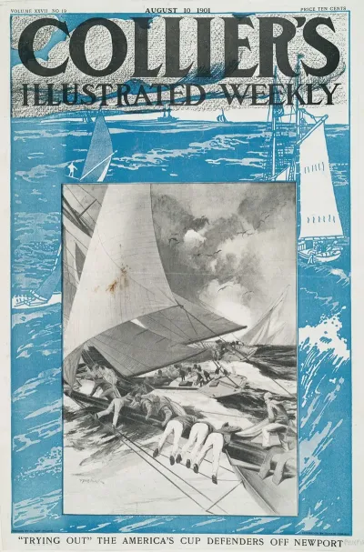 Colliers Illustrated Weekly Trying Out The Americas Cup Defenders Off Newport