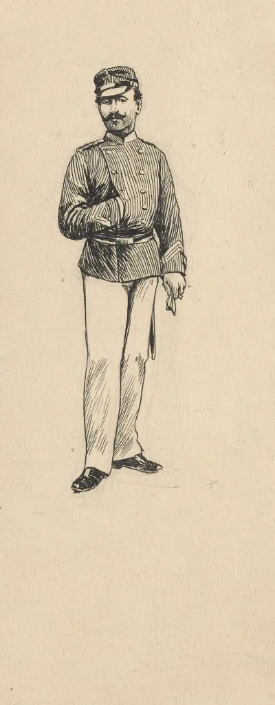 Commander With His Hand Inside His Jacket