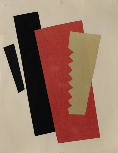 Composition Red Black Gold