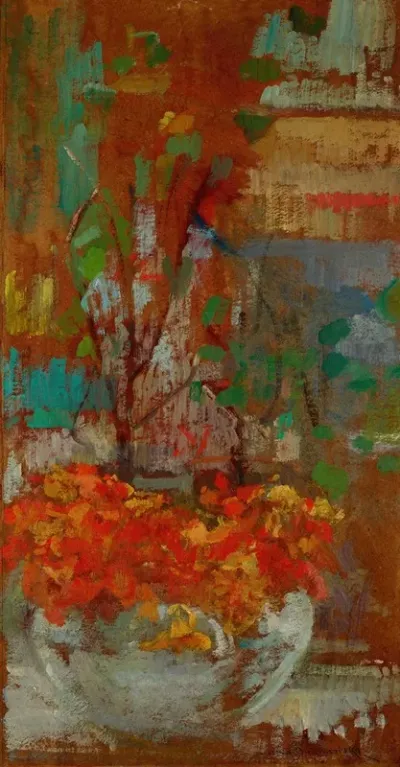 Composition With Nasturtiums