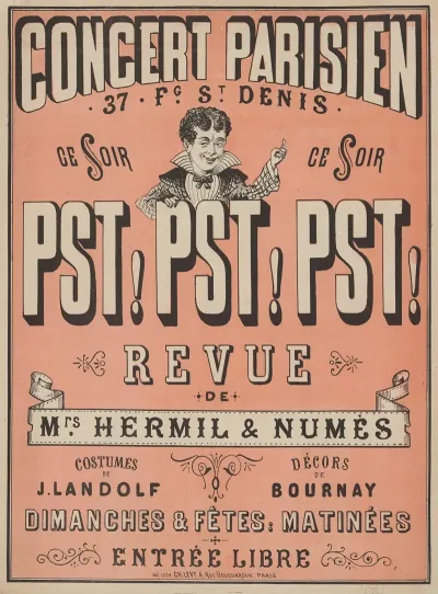 Concert Parisien 37 Faubourg St Denis Pst Pst Pst Revue De Mrs Hermil Numes