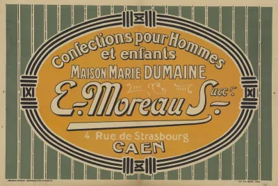 Confections Pour Hommes Et Enfants Maison Marie Dumaine E Moreau Succr