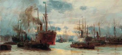 Congested Waters On The Thames