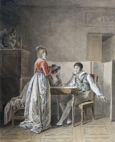 Conversation Dans Un Interieur